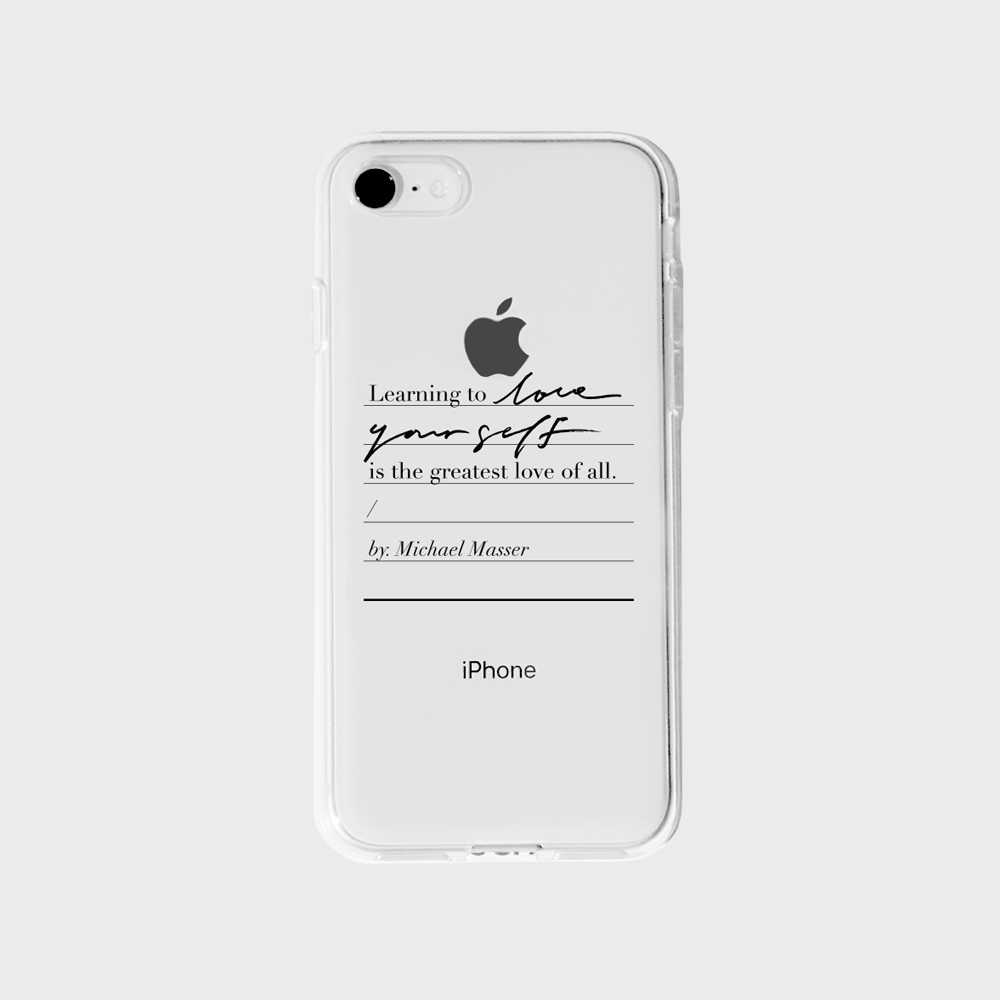 Love yourself Phone case - Jelly Black