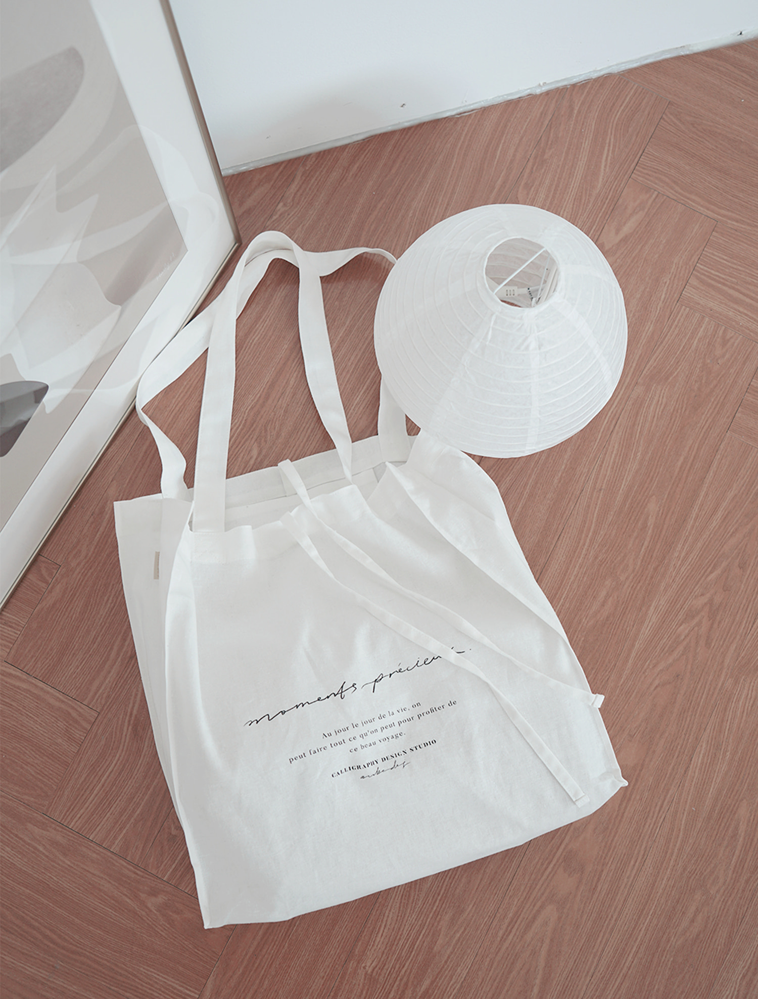 Moments Linen Bag - White