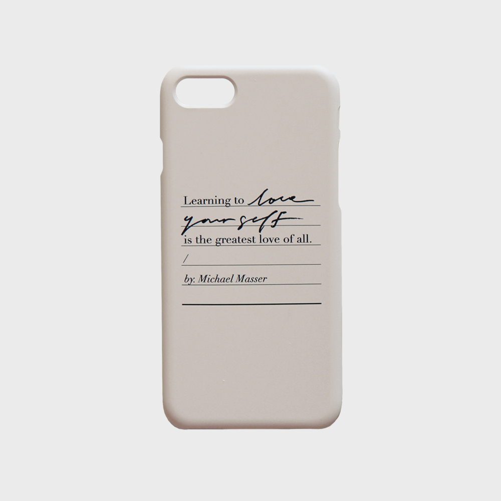 Love yourself phone case - Warm gray